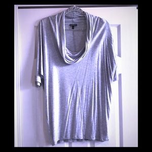 Express Gray Cowl Neck Top